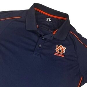 Auburn Tigers Mens XL Polo Shirt Navy Blue Orange Short Sleeve Sport Design
